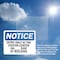Signmission Entry Only At The Visitor Center On _ OSHA Notice Sign, Plastic, 10in W x 7in L, 2PK OS-2PACK-NS-P-710-L-12110 - alternate 3